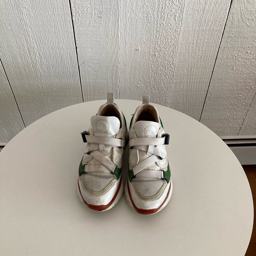 Chloé Sonnie Sneakers low top white green 38